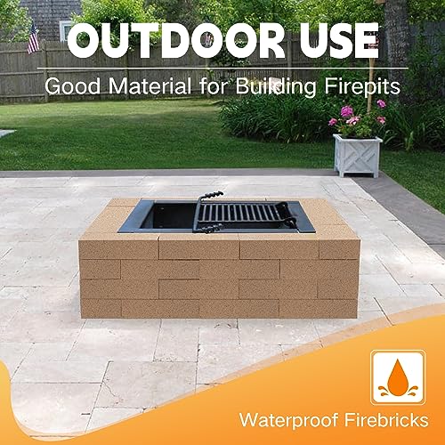 Image of Fire Bricks, Woodstove Firebricks, Size 9″ x 4-1 /2″ x 1-1 /4″, 2-Pack, Insulating Fire Bricks, 1.25 inch Thick Clay Firebricks Replacement for Wood Stoves, Fireplaces, Fire Pit, Kiln, Pizza Oven