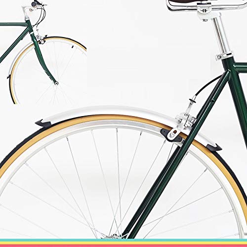 Błotnik Rowerowy, Błotnik Rowerowy, 1 Para Przednich Tylnych Błotników Rowerowych, Błotnik Rowerowy Retro 700C Szosowy, Praktyczne Części Rowerowe, Srebrny/Sier F R 1Pair