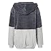 Romanstii Womens Sweatshirt Faux Fleece Pullover Hoodies Winter Coat Tops Outwear Dark Gray M