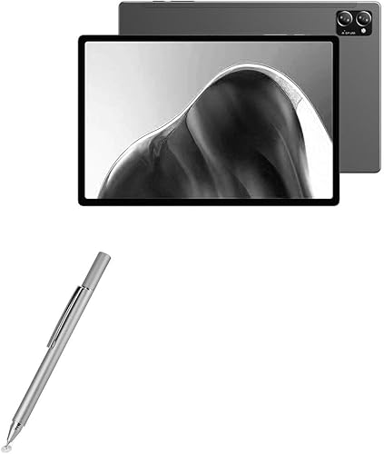 BoxWave Stylus Pen Compatible with Chuwi HiPad XPro - FineTouch Capacitive Stylus, Super Precise Stylus Pen - Metallic Silver