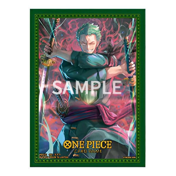 One Piece Card Game Protective Sleeves - Official Sleeve Set 11 - Roronoa Zoro - 70ct Sleeves, exact product listing photograph