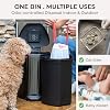 Dog Poop Trash Can Outside with Lid 12L Stainless Steel Outdoor Trash Can with Reusable Charcoal Filter, Step-On Pedal & Bag Dispenser Dog Waste Station, Cat Litter Trash Can & Diaper Pail