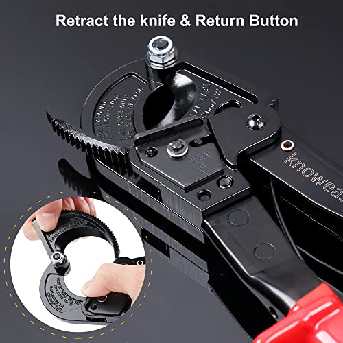Image of Knoweasy Cable Cutter and Ratchet Wire Cutter Works for Aluminum and Multi-core Cables up to 240mm
