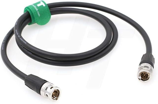 12G 3G HD SDI BNC 75Ω Coaxial Video Cable 4K 60P Male BNC to Male BNC Canare LV-61S for Blackmagic Komodo Alexa Atomos Broadcast Camera Monitor (1m, black)