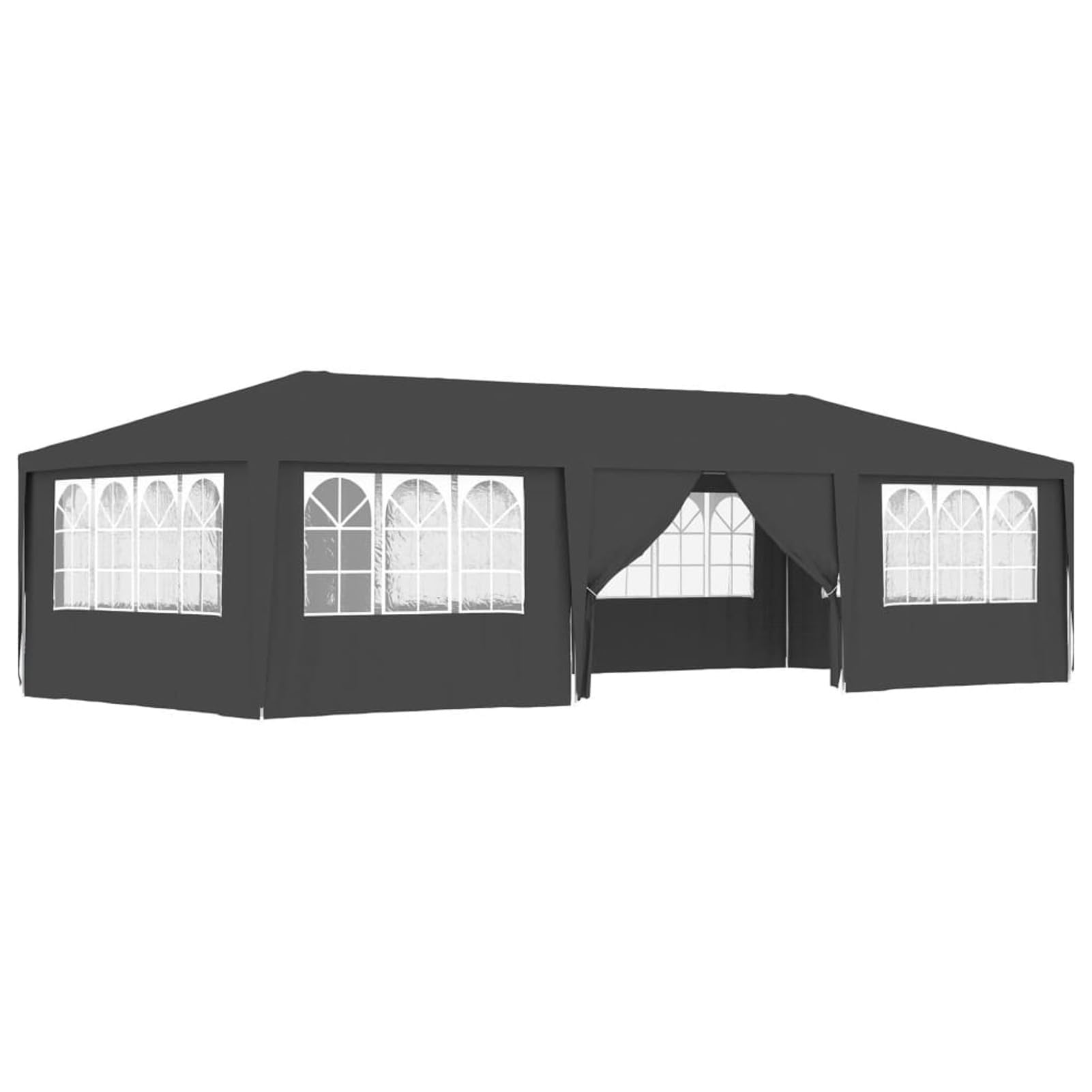 Homgoday Casa Mobilia Gazebo Professionale con Pareti 4x9 m Antracite 90 g/m², Gazebo da Giardino, Gazebo Ombrellone da Giardino Spiaggia Pesca Esterno Antivento per Arredo Giardino Terrazzo Ambienti