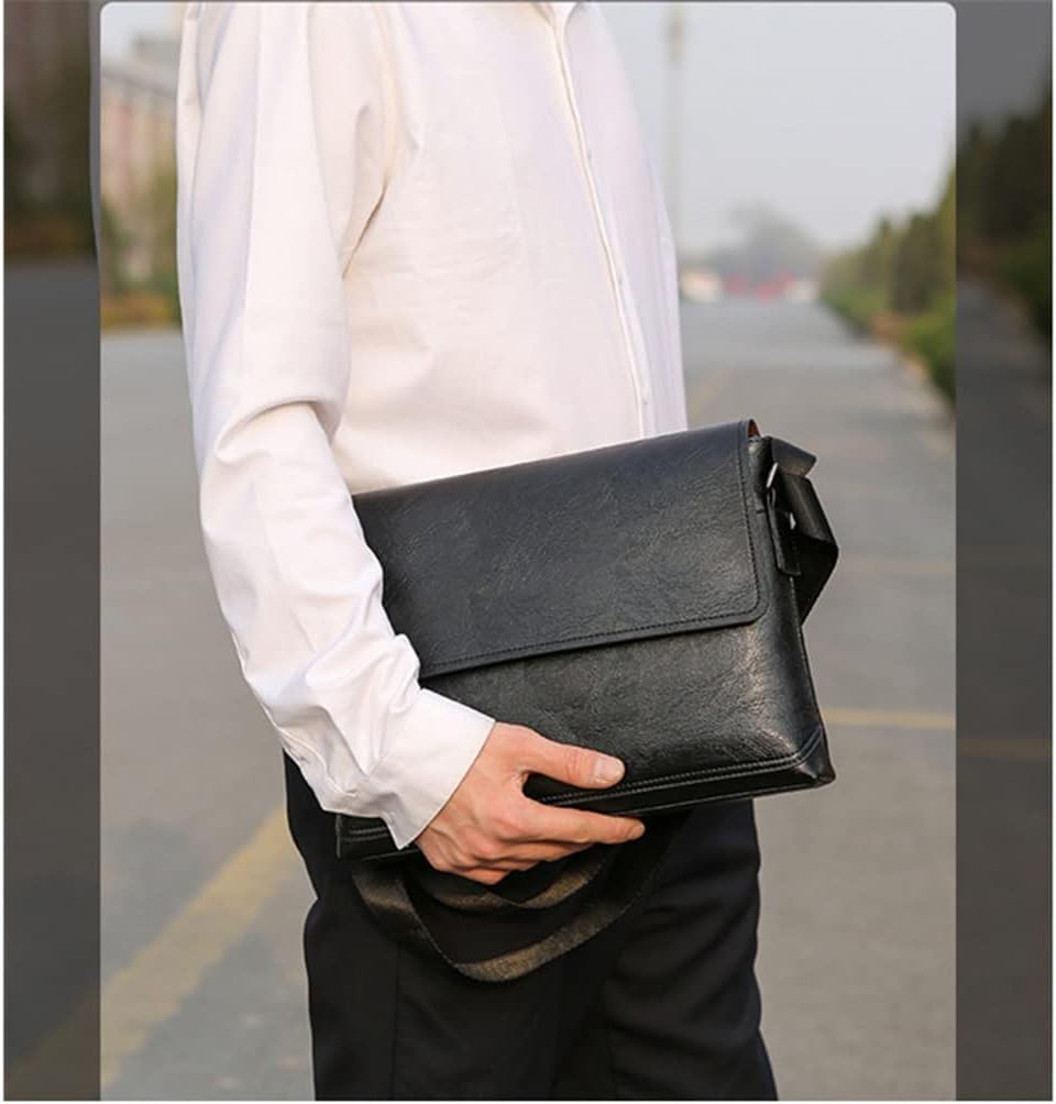 Capacity Men Pu Leather Handbags Laptop Bags Male Business Travel Messenger Bags Men's Crossbody Shoulder Bag