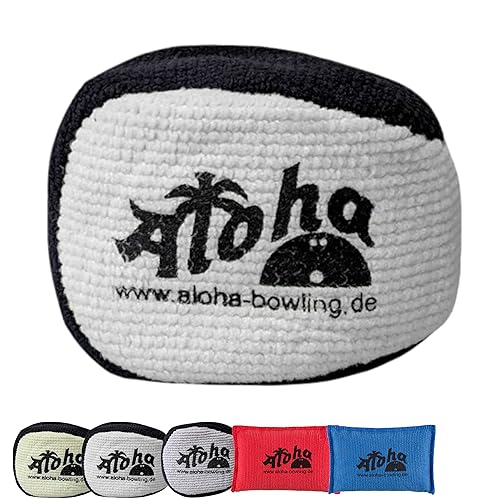 EMAX Aloha Sac de frappe pour bowling avec balle en microfibre absorbe l'humidité (balle de préhension - noir/blanc)