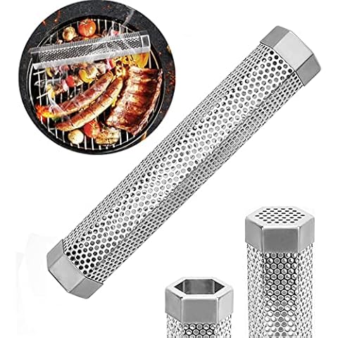 CHSEEO 12'' Stainless Steel Smoker Tube Cover