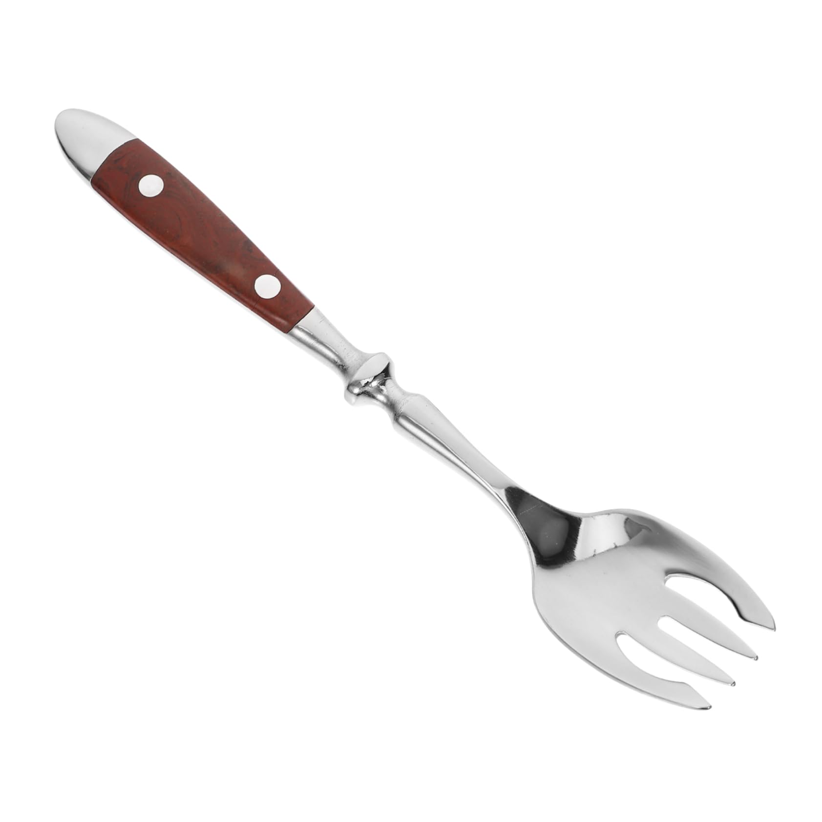 BUGUUYO Fruit Forks Stainless Steel Cutlery Wooden Handle Forks Ideal for Desserts Cake Appetizers