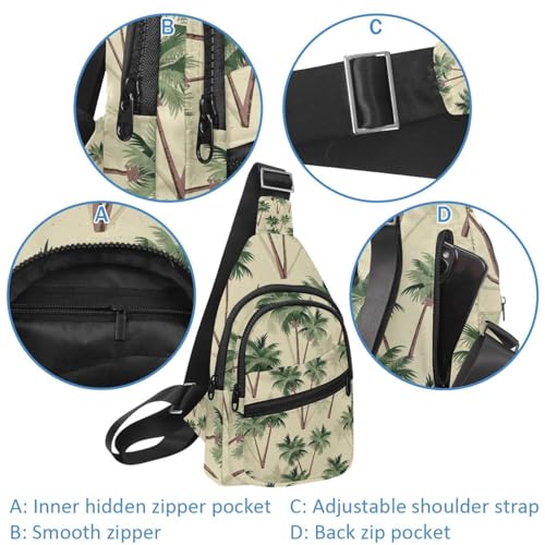 Sac à dos croisé imperméable motif cactus avec sangle réglable - 2