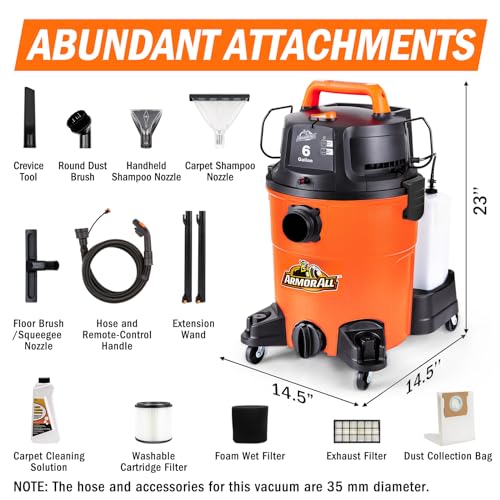 image for Armor All 6-Gallon* 5.5 Peak HP† 3-in-1 Wet/Dry/Upholstery Shampoo V