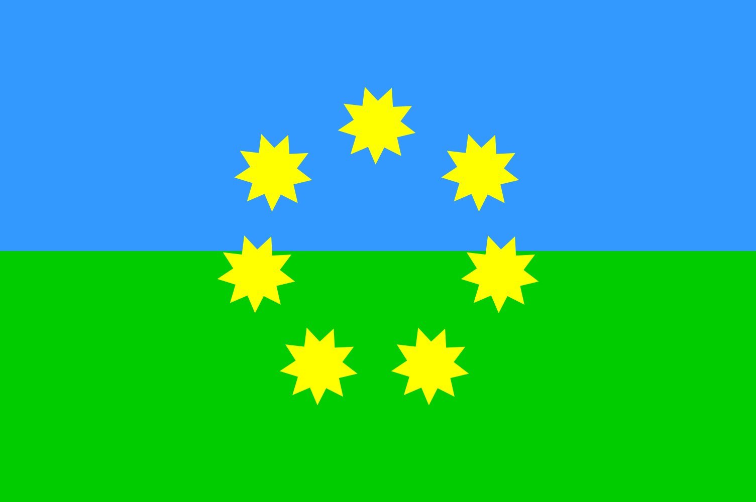 Drapeau Alfoz de Lloredo Espagne paysage 2.16m² pour pavoiser votre extérieur