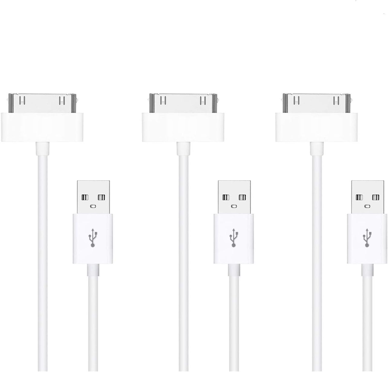 ( 3 Pack iPhone 4S Cable, 3-Pack USB Sync and Charging Cable for iPhone 4/4S, iPhone 3G/3GS, iPad 1/2/3, iPod - 3 Feet / 1 Meter