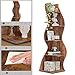 Tribesigns Corner Shelf, Rustic 5-Tier Wall Corner Bookshelf, Stylish Corner Small Bookcase Storage Rack Plant Stand with Unique Shape for Living Room, Home Office (1PC, Brown)