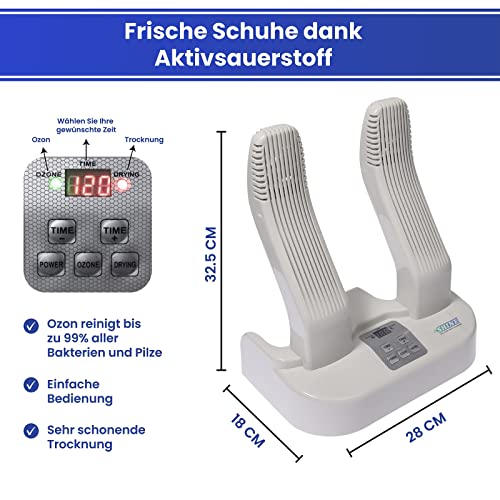 Foto von BoomDing Schuhtrockner elektrisch – Schuherfrischer in 30 Minuten - Antibakteriell mit OZON zur Desinfektion – Geeignet für Fußballschuhe Kinderschuhe Stiefel Skischuhe