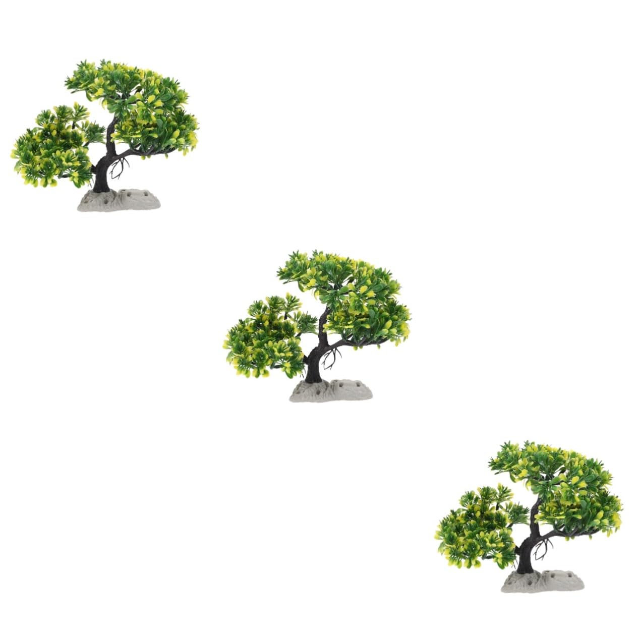 BESPORTBLE 3piezas Adorno Acuario Árbol De Pino Artificial para Decoración De Peceras Accesorios para Acuarios De Agua Dulce y Salada Fácil Instalación y Mantenimiento para Decorar El