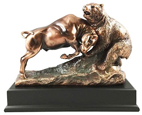 Cadeau investisseur figurine taureau et ours de Wall Street en métal - 2