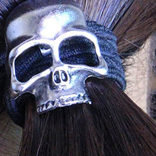 Lurrose 8Pcs Metal Skull Hair Ties Punk Gothic Skull Elastic Hair Rope Hair Bands Vintage Ponytail Holders Holloween Hair Accessories For Woman #TOP3