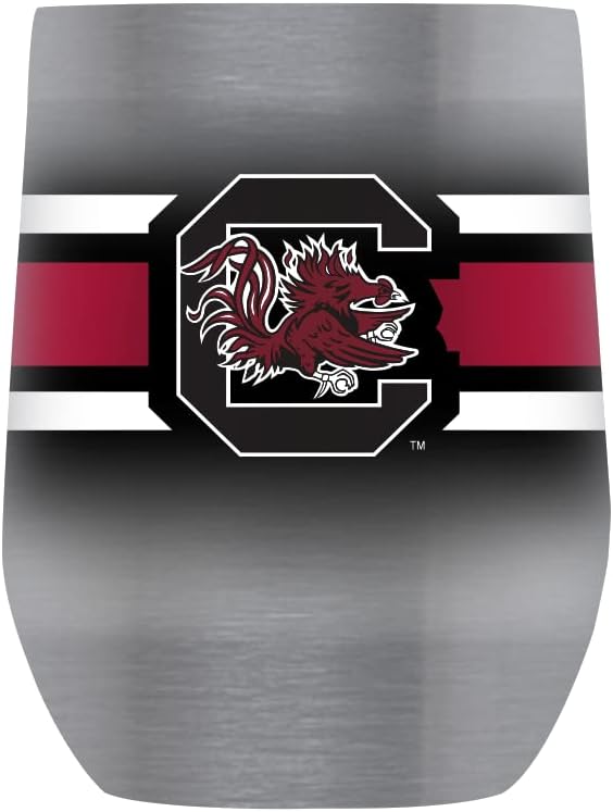 Gametime Sidekicks South Carolina 12oz Stainless Stemless - Officially Licensed, 18/8 Stainless Steel, Double-walled, Vacuum-insulated, UV LED Printed Logos, Sweatless, Stays Hot/Cold -