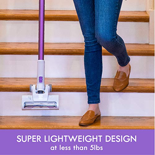 Image of Kenmore 21.6V Lightweight 2-in-1 Vacuum, Hybrid, HEPA Filter, Lithium Ion Battery, 2-Speed Settings, Combo Tool Cordless Stick Vac, Purple