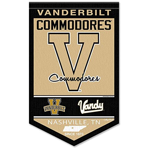 College Flags & Banners Co. Vanderbilt Commodores Heritage History Banner Pennant