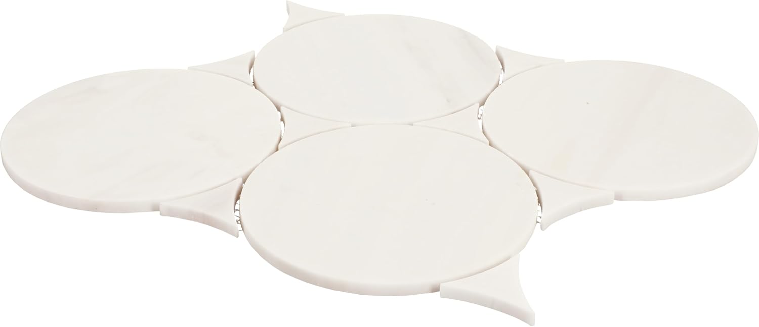 Daltile Eclessia Marble Natural Stone 6-in Circle Mosaic (10 PCS Per Carton) (8.30 SQFT Per Carton)