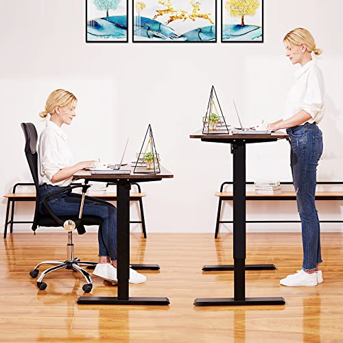 Farexon 55 X 24 Inch Electric Standing Desk Adjustable Height, Sit-Stand Desk With Oversized Mouse Pad， Double Crossbeam Structure, Four Preset Heights, 27''-45'' Lifting Range Stand Up Desk #TOP1