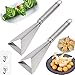 Nóż do Rzeźbienia Owoców, Diy Dekoracja Talerzy Narzędzie do Rzeźbienia Owoców Noże do Cięcia Warzyw, Trójkątny Kształt Stal Nierdzewna Formy do Rzeźbienia Żywności Nóż do Rzeźbienia Krajalnica, 2Pcs
