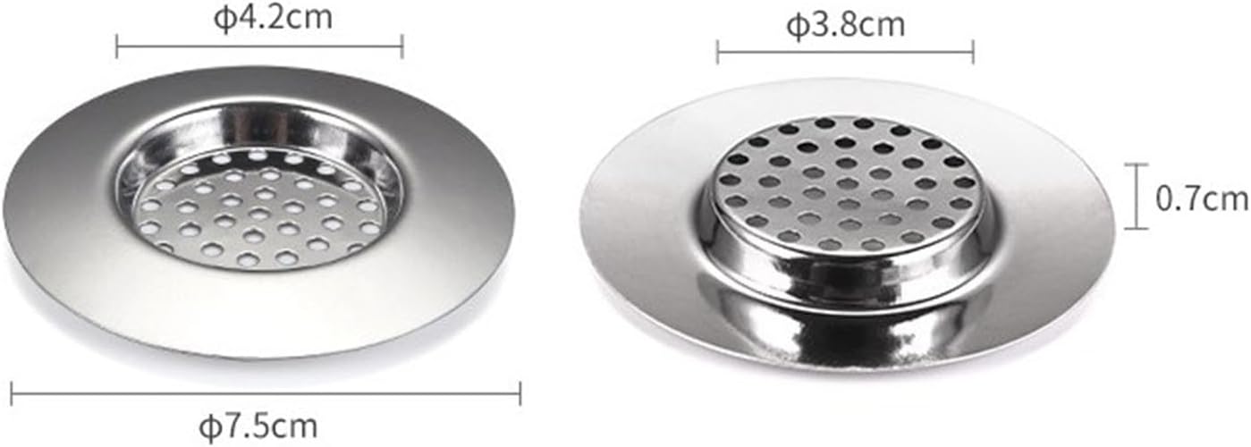 Flat Stainless Steel Sink Strainer, Flat Rubber Sink Strainer Stainless Steel Drain Filter Flat Sink Drain Strainer Flexible Sink Basket Strainer Sink Debris Catcher