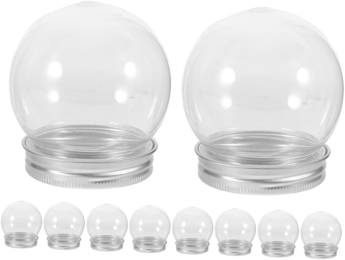 10pcs Clear Fillable Candy Bottles Elegant DIY Globe Jars for Parties Reusable Plastic Containers for Weddings Birthdays and Celebrations