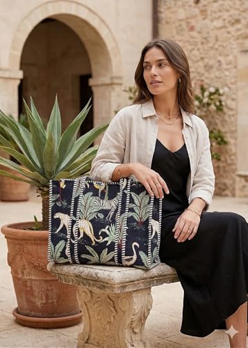 Bolsa de algodón acolchada para mujer Rastogi Handicrafts miniatura 7