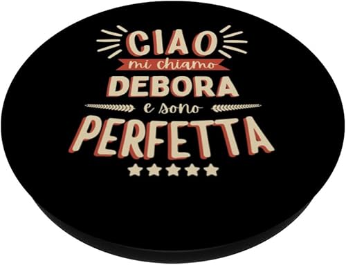 Miniatura 2 de Debora Idea Regalo Personalizzata Amica Nome Divertente PopSockets Standard PopGrip