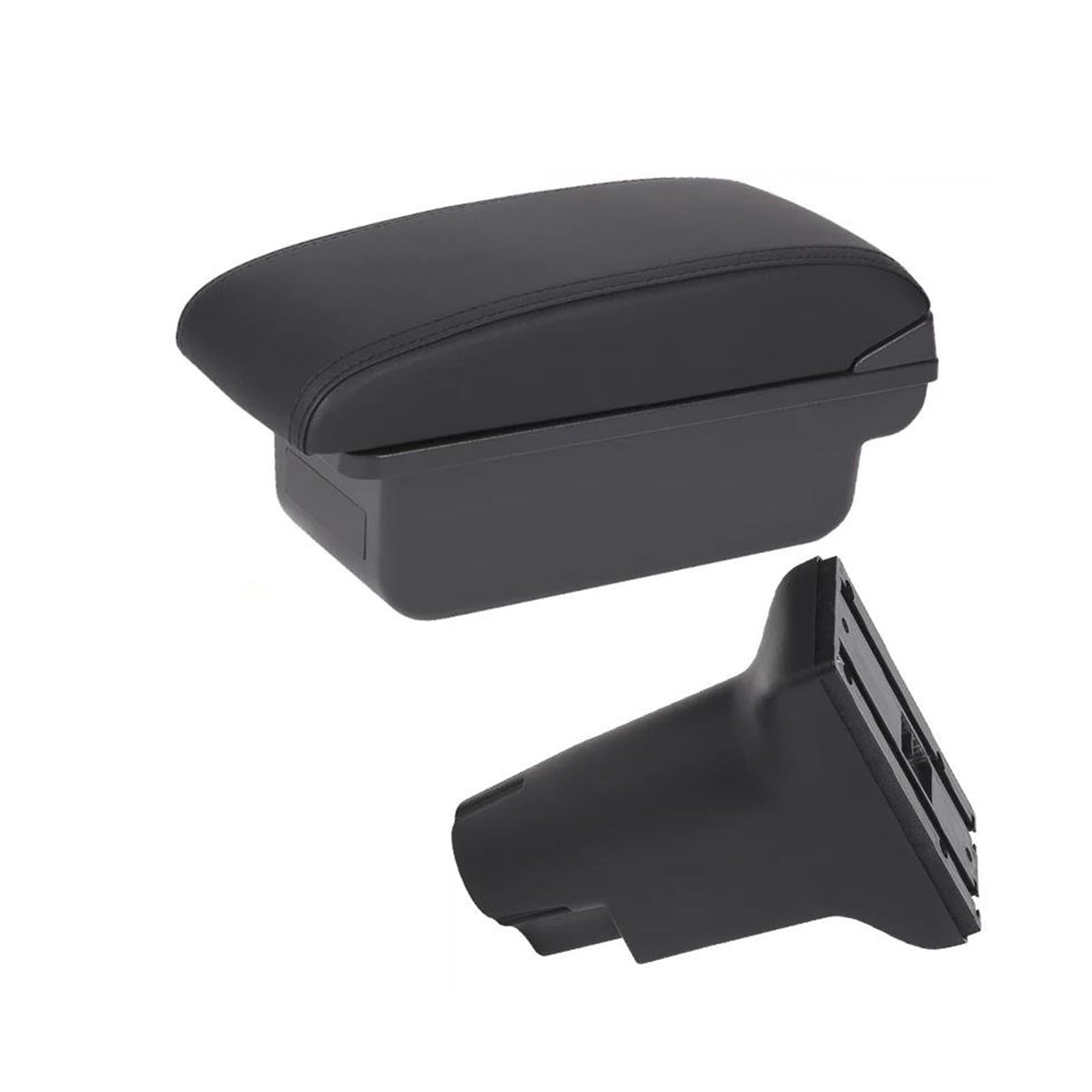 OOPUHKSY For Fiat 500 For Fiat For CRONOS Car Armrest Auto Storage Box Heighten Interior Details Accessories Armrest Box(B2 black line 3USB)