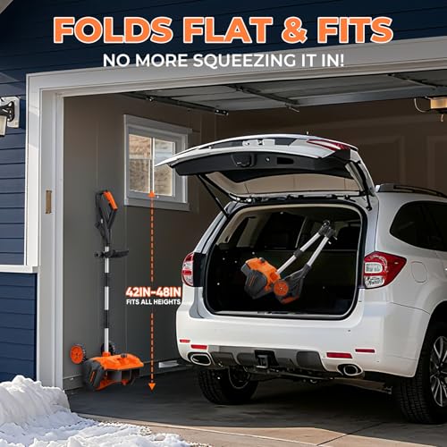 image for Gisam Cordless Snow Shovel, 3500W Battery Snow Blower with Dual 6.0Ah 