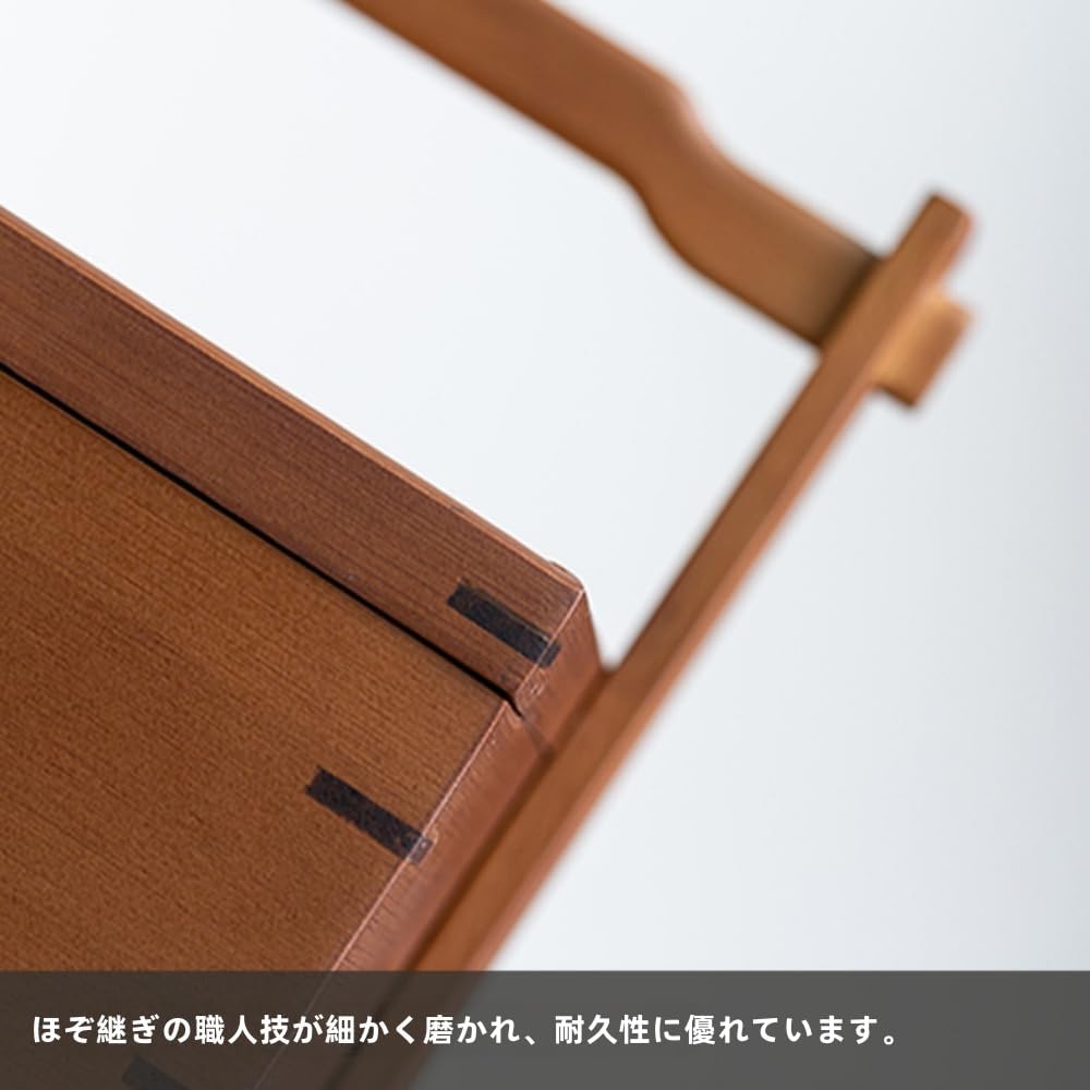 収納 二段 竹製バスケット収納ボックス ポータブル多機能茶道用ティーカップ 【ボックスコインホルダーブック】 デスクトップティー収納キャビネット