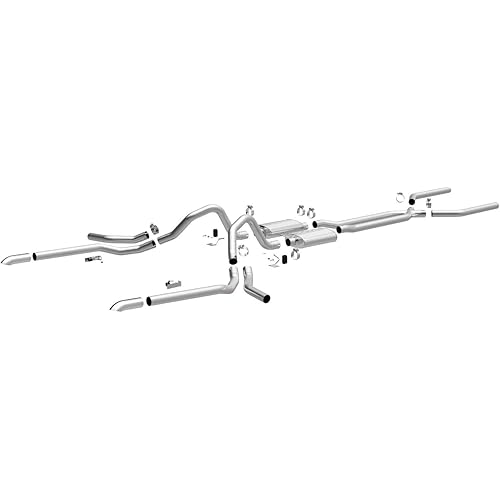 MagnaFlow Crossmember-Back Performance Exhaust System 15165 - Street Series, Stainless Steel 2.5in Main Piping, Multiple Exit Options, Polished Finish 2.5in Exhaust Tip - Impala Exhaust Kit