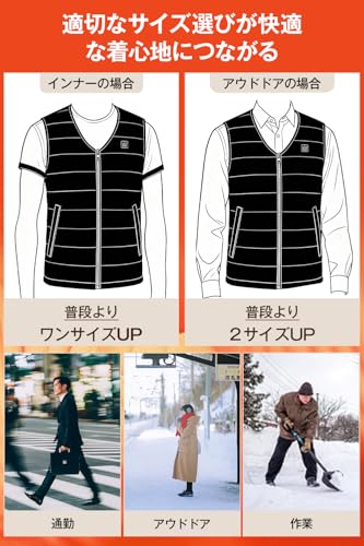 Forticu 電熱ベスト 16箇所発熱 USB給電式