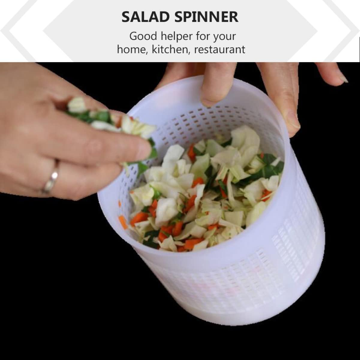 1pc Vegetable Stuffing Dehydrator Fooddehydrator Vegetable Dryer Fruit Salad Dryer Stuffing Vegetable Washer Portable Dryer Machine Salad Spinner Washing Machine Basket Pp