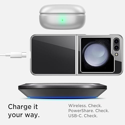 Miniatura 6 de Miimall Funda compatible con Samsung Galaxy Z Flip 5, a prueba de golpes y arañazos, delgada, dura, de policarbonato, transparente, para Samsung