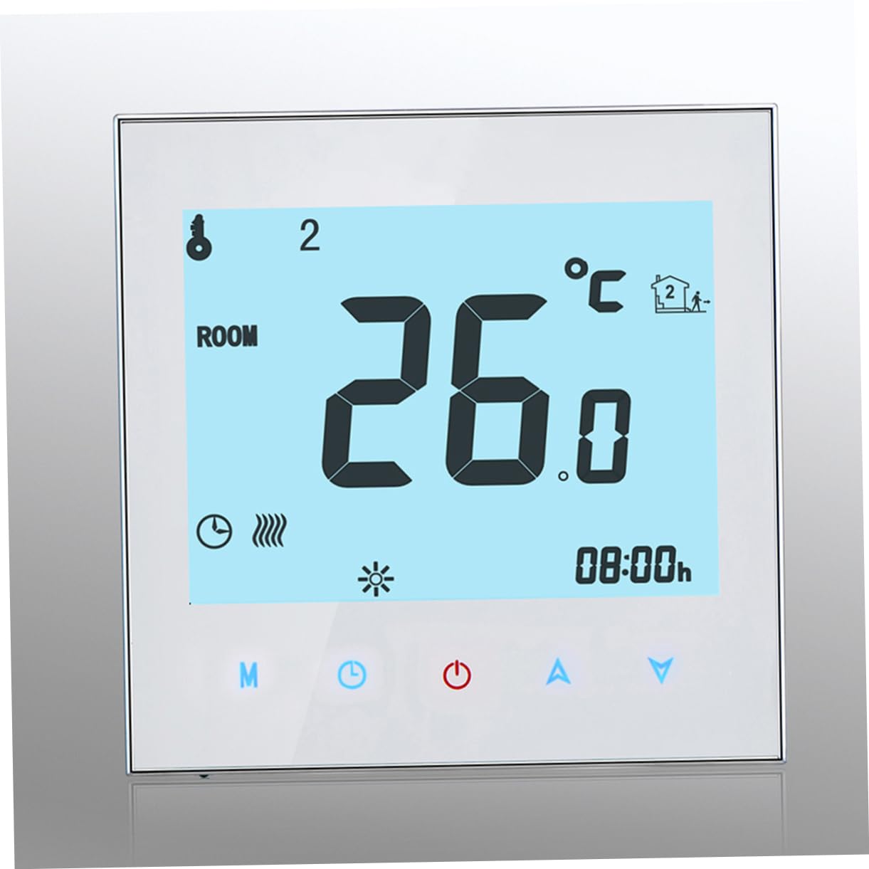 Programmierbarer Digitaler Thermostat mit LCD Display und Touchscreen für Fußbodenheizungsgerät Internem und Externem Sensor Weiß 3a für Gasheizkessel