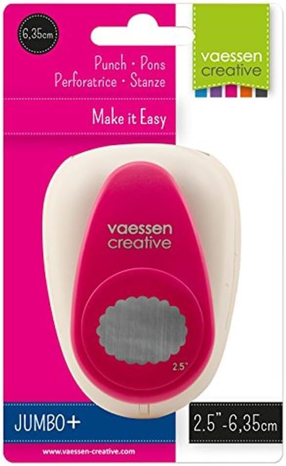 Vaessen Creative Craft Paper Punch Scallop Oval Motive Puncher, Multi-Colour, X-Large