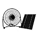 Fockety Ventilatore ad energia Solare, Ventola di Scarico Solare, Ferro Portatile USB per Serra da Viaggio all'aperto per pollaio per Cani