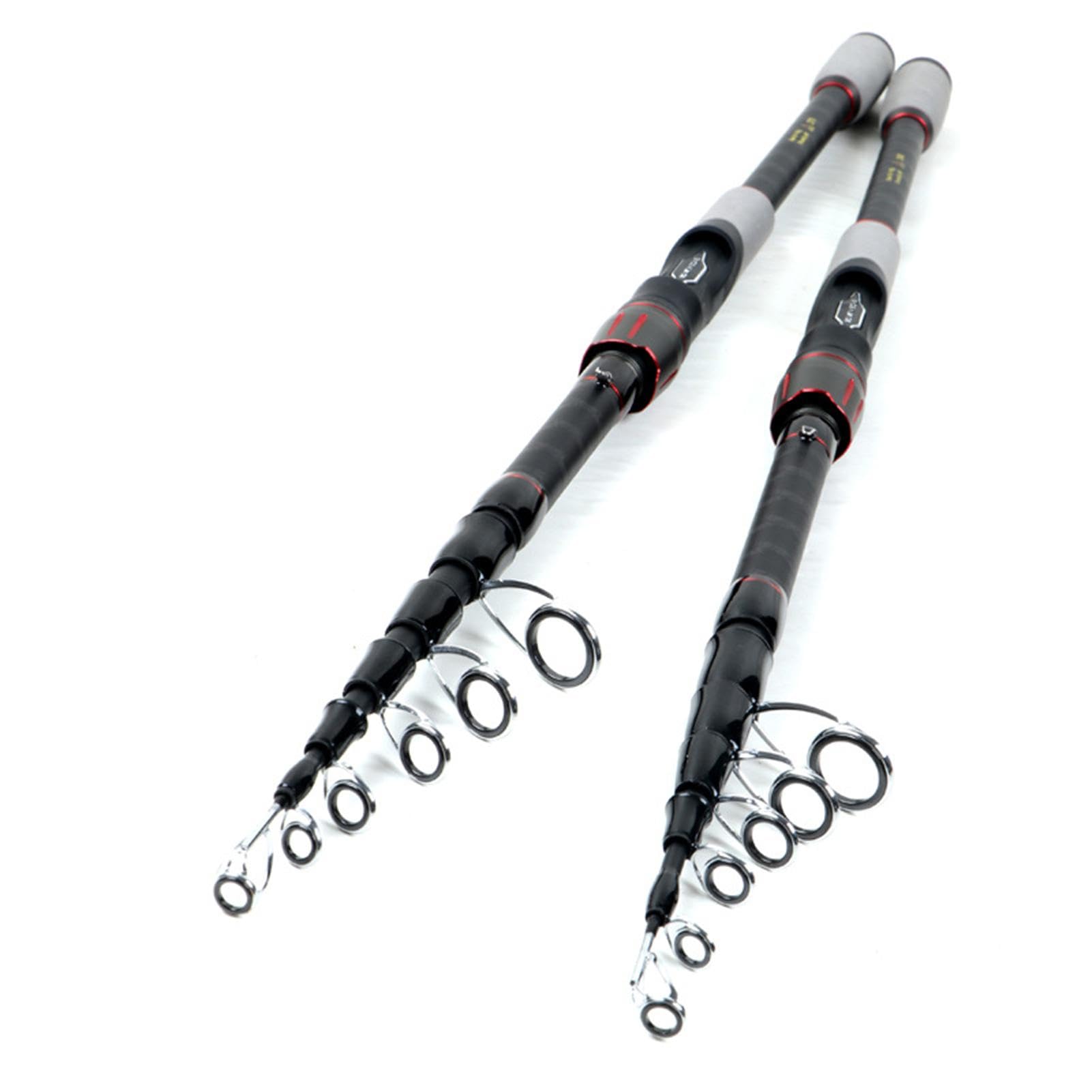 Telescopic Fishing Rod - Telescoping Fishing Rod Kit, Collapsiblee Fishing Rod Freshwater | Portable Extendable Fishing Pole with Sensitive Ceramic Guide Rings, Collapsiblee Fishing Rod for Freshwater, Offshore Rods
