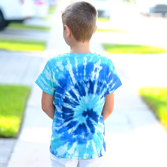 Image of Boys Tie Dye Shirt Size 4-14 Hippies Senior Rainbow Tees T Shirts for Kids | Tees T shirts for Kids