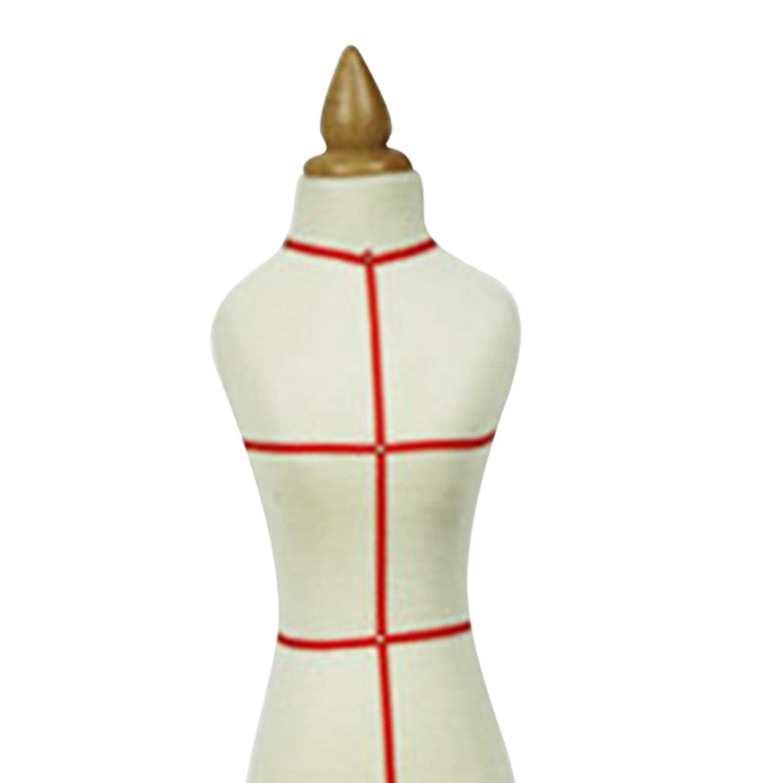 Almencla Mannequin Stand Mini Büstenaufsatz Damen Körper Form mit Baumwollüberzug Und Holzfuß für Schmuckanzeige Näharbeiten Und Puppenkleider für Kinder Heimd , G