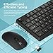 Wireless Keyboard and Mouse Combo, Lovaky 2.4G Full-Sized Ergonomic Keyboard Mouse, 3 DPI Adjustable Cordless USB Keyboard and Mouse, Quiet Click for Computer/Laptop/Windows/Mac (1 Pack, Black)