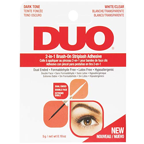 DUO Adhesives, 2-in-1 Brush On Clear & Dark Adhesive