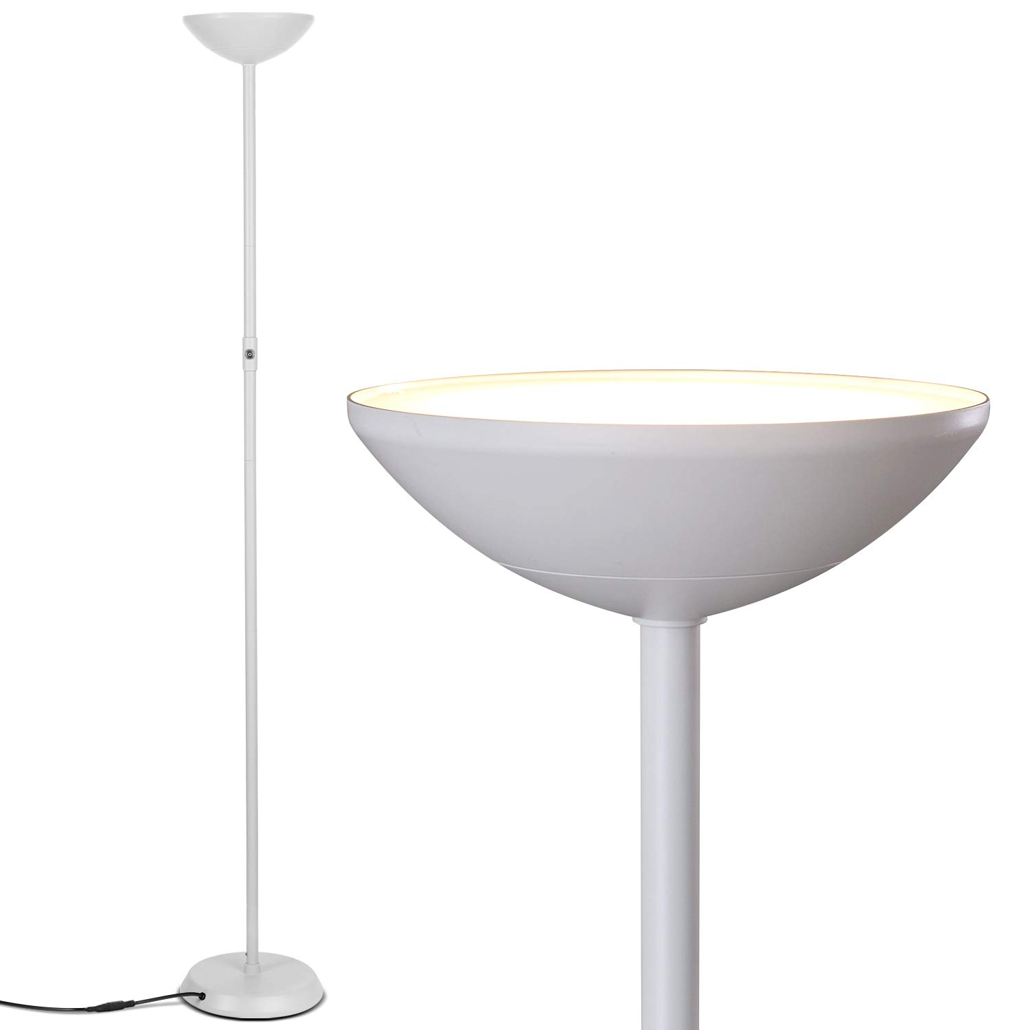 Brightech SkyLite Lámpara Torchiere LED con brillo regulable para oficina y hogar
