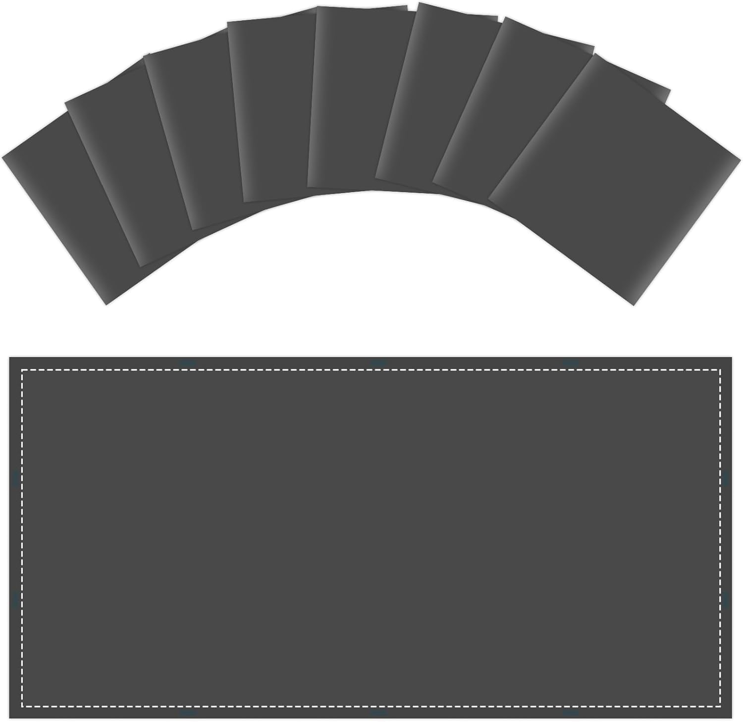 Wiooffen 8 Pcs Fluorescent Light Covers with 80 Magnets Decorative for Classroom Ceiling Light 4x2 Feet Magnetic Filter Easy Install for Office Hospitals & Home Drop Ceiling Supplies(Black)