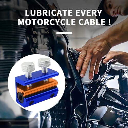 Image of Double-Headed Motorcycle Cable Luber Tool for Brake Cable Lubrication,Cable Lube Dispenser Motorcycle Tools for Motorcycles Bicycle Scooter,Universal Motorcycle Tools Cable Lube (Sky Blue)